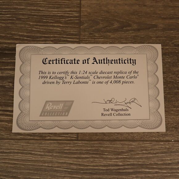 TERRY LABONTE 1999 KELLOGG'S K-SENTIALS #5 REVELL COLLECTION 1:24 CHEVY 1/4008 - Picture 7 of 12